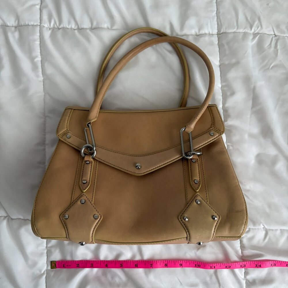 Cole Haan Beige/Tan Leather Shoulder Bag - Picture 9 of 15